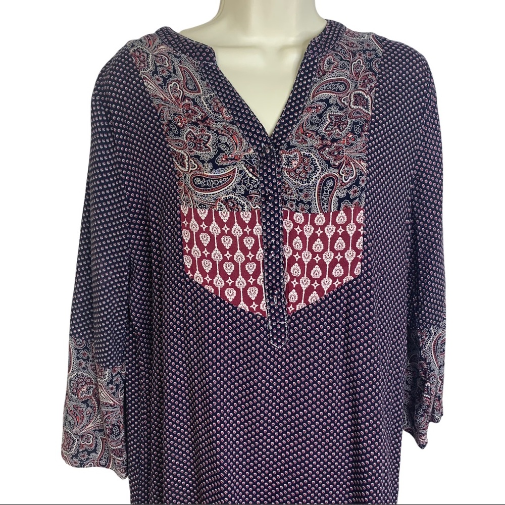 LOVPOSH Rayon Black Tunic Top Bohemian Blouse Shirt